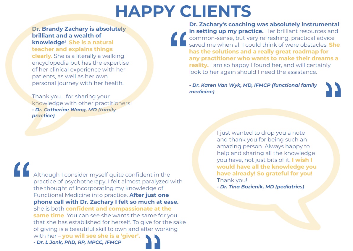 Dr. Brandy Zachary testimonials Functional Medicine Academy